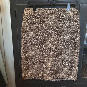 Talbots Animal Print Pencil Skirt